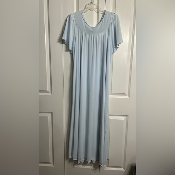 Shadowline Beloved Flutter Sleeve Lace Babydoll Long Nightgown Size L - Picture 4 of 11